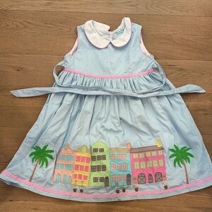 Charming Blue Kids Casual Dress